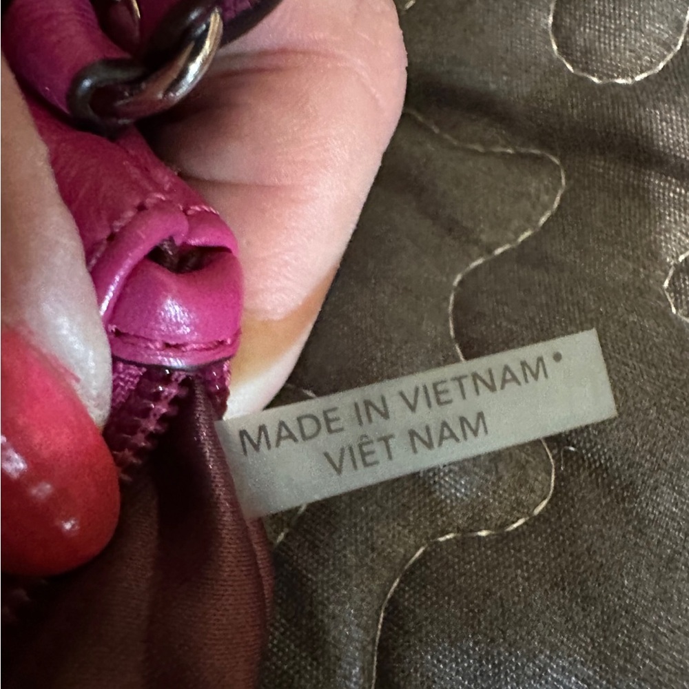 Hot Pink Leather Wristlet Bag - Picture 8 of 8